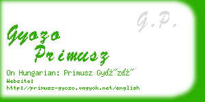 gyozo primusz business card